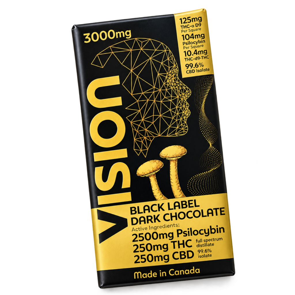 Vision Psilocybin Chocolate Bar 2500mg/500mg CBD/500mg THC